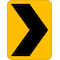 Lyle Chevron Symbol Traffic Sign, 18 in H, 12 in W, Aluminum, Vertical Rectangle, No Text, W1-8-12HA W1-8-12HA - alternate 1