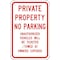 Lyle Private Property No Parking Sign, 18"x12, PPR-062-12HA PPR-062-12HA - alternate 1