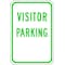 Lyle Visitor Parking Sign, 12" W, 18" H, English, Aluminum, White RP-074-12HA - alternate 1