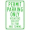 Lyle Permit Parking Sign, 18" x 12, RP-117-12HA RP-117-12HA - alternate 1