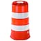 Zoro Select Traffic Barrel, HDPE, Engineer, 41 1/2 in Height, 18 Length, 9 lb, White/Orange 03-780-6EG - alternate 1