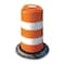 Zoro Select Traffic Barrel, HDPE, Engineer, 41 1/2 in Height, 18 Length, 9 lb, White/Orange 03-780-6EG - alternate 3
