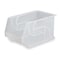 Lewisbins Hang & Stack Storage Bin, Plastic, Clear, 9 in H, 8 1/4 in W, 18 in L PB1808-9 Clear - alternate 1