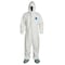 Dupont Tyvek 400 Hooded Disposable Coverall, Attached Skid-Resistant Boots, Elastic Wrist, Medium, White TY122SWHMD0025VP - alternate 2