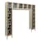 Hallowell Box Locker Unit with Coat Rod, 72 in W, 18 in D, 78 in H, (6) Tier, (6) Wide, Tan UESVP1788-16A-PT - alternate 2