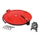 Pig Latching Lid for Poly Drum, Red DRM1084-RD - alternate 1