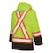 Tough Duck Men's Hi-Vis Safety Parka, 300D Poly Oxford with PU Coating, Green, 2XL S17621 - alternate 2