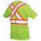 Tough Duck High Visibility Short Sleeve Shirt, 2, R, Polyester, Green/Yellow, M S39211 - alternate 3