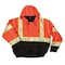 Kishigo Hi-Vis Bomber Jacket, Polyester, Class 3 Type R, Orange/Black, M JS120-M - alternate 1