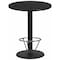Flash Furniture Round Table-RD Base, Laminate Blk, 36", Round, Laminate Top, Wood Grain XU-RD-36-BLKTB-TR24B-4CFR-GG - alternate 1