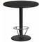 Flash Furniture Round Table-RD Base, Laminate Blk, 42", Round, Laminate Top, Wood Grain XU-RD-42-BLKTB-TR24B-4CFR-GG - alternate 1