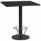 Flash Furniture Square Table-RD Base, Laminate Blk, 42", Square, Laminate Top, Wood Grain XU-BLKTB-4242-TR24B-4CFR-GG - alternate 1