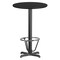 Flash Furniture Round Laminate Table, Laminate, Wood Grain XU-RD-24-BLKTB-T2222B-3CFR-GG - alternate 1