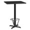 Flash Furniture Square Laminate Table, Laminate, Wood Grain XU-BLKTB-2424-T2222B-3CFR-GG - alternate 1