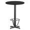 Flash Furniture Round Laminate Table, Laminate, Wood Grain XU-RD-30-BLKTB-T2222B-3CFR-GG - alternate 1