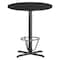 Flash Furniture Round Laminate Table, Laminate, Wood Grain XU-RD-36-BLKTB-T3030B-3CFR-GG - alternate 1