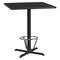 Flash Furniture Square Laminate Table, Laminate, Wood Grain XU-BLKTB-3636-T3030B-3CFR-GG - alternate 1