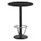 Flash Furniture Round Table-RD Base, Laminate Blk, 24", Laminate, Wood Grain XU-RD-24-BLKTB-TR18B-3CFR-GG - alternate 1