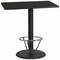 Flash Furniture Rectangle Table-RD Base, Laminate Blk, 24"X42", Laminate Top, Wood Grain XU-BLKTB-2442-TR24B-4CFR-GG - alternate 1