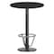 Flash Furniture Round Table-RD Base, Laminate Blk, 30", Round, 30" W, 30" L, 43.125" H, Laminate, Wood Grain XU-RD-30-BLKTB-TR18B-3CFR-GG - alternate 1