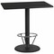 Flash Furniture Rectangle Table-RD Base, Laminate Blk, 30"X48", Laminate Top, Wood Grain XU-BLKTB-3048-TR24B-4CFR-GG - alternate 1