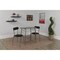 Flash Furniture Oval Bistro Table, Glass Top, Black XM-JM-A0278-1-2-BK-GG - alternate 1