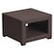 Flash Furniture Square End Table, Faux Rattan, Chocolate, 22 W, 22 L, 15.25 H, Resin, Chocolate Brown DAD-SF1-S-GG - alternate 1