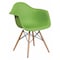Flash Furniture Alonza Chair, Green Seat, Wood Back, 24.5 W 25" L 31.25 H, Metal, Polypropylene, Wood Seat FH-132-DPP-GN-GG - alternate 1