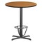 Flash Furniture Round Laminate Table, 36" W, 36" L, 43.125" H, Laminate, Wood Grain XU-RD-36-NATTB-T3030B-3CFR-GG - alternate 1