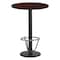Flash Furniture Round Laminate Table, Laminate, Wood Grain XU-RD-24-MAHTB-TR18B-3CFR-GG - alternate 1