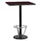 Flash Furniture Square Laminate Table, 24" W, 24" L, 43.125" H, Laminate, Wood Grain XU-MAHTB-2424-TR18B-3CFR-GG - alternate 1