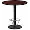 Flash Furniture Round Laminate Table, Laminate Top, Wood Grain XU-RD-42-MAHTB-TR24B-4CFR-GG - alternate 1