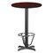Flash Furniture Round Laminate Table, 24" W, 24" L, 43.125" H, Laminate, Wood Grain XU-RD-24-MAHTB-T2222B-3CFR-GG - alternate 1