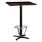 Flash Furniture Square Laminate Table, Laminate, Wood Grain XU-MAHTB-2424-T2222B-3CFR-GG - alternate 1