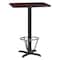 Flash Furniture Rectangle Laminate Table, Laminate, Wood Grain XU-MAHTB-2430-T2222B-3CFR-GG - alternate 1