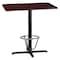 Flash Furniture Rectangle Laminate Table, Laminate, Wood Grain XU-MAHTB-2442-T2230B-3CFR-GG - alternate 1