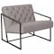 Flash Furniture Hercules Madison Lounge Chair, Retro Light Gray Seat, White Back, 29 W 31-3/4" L 27.5 H, Slanted ZB-8522-WH-GG - alternate 1