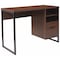 Flash Furniture Computer Desk Computer Desk, Black Metal Frame, Coffee, 19-1/2" D X 29-1/2" H, 41-1/4" W X Laminate NAN-NJ-HD10168-GG - alternate 1