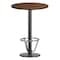 Flash Furniture Round Laminate Table, Laminate, Wood Grain XU-RD-30-WALTB-TR18B-3CFR-GG - alternate 1