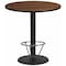Flash Furniture Round Laminate Table, Laminate Top, Wood Grain XU-RD-42-WALTB-TR24B-4CFR-GG - alternate 1
