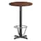 Flash Furniture Round Laminate Table, 24" W, 24" L, 43.125" H, Laminate, Wood Grain XU-RD-24-WALTB-T2222B-3CFR-GG - alternate 1