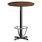 Flash Furniture Round Laminate Table, Laminate, Wood Grain XU-RD-30-WALTB-T2222B-3CFR-GG - alternate 1