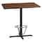Flash Furniture Rectangle Walnut, Laminate Table-X-Base, 30"X42", Laminate, Wood Grain XU-WALTB-3042-T2230B-3CFR-GG - alternate 1