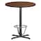 Flash Furniture Round Laminate Table, Laminate, Wood Grain XU-RD-36-WALTB-T3030B-3CFR-GG - alternate 1