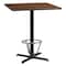 Flash Furniture Square Laminate Table, 36" W, 36" L, 43.125" H, Laminate, Wood Grain XU-WALTB-3636-T3030B-3CFR-GG - alternate 1