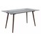 Flash Furniture Rectangle Walnut Table, Glass Top, 31.5"X55", Glass, Clear SK-17GC-034-W-GG - alternate 1