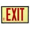Zoro Select Exit Sign, Plastic, 13" W, 7-1/2" H, Exit (Double Arrows), Red GRAN3714 - alternate 1