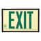 Zoro Select Exit Sign, Plastic, 13" W, 7-1/2" H, Exit (Double Arrows), Green GRAN4107 - alternate 1