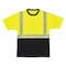 Ergodyne Short Sleeve Hi-Vis Black Bottom T-Shirt, Class 2, Polyester Breathable Knit, Lime/Black, S 8280BK - alternate 1