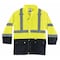 Ergodyne Hi-Vis Rain Jacket, Polyester/Polyurethane Coating, Class 3 Type R, Lime/Black, S 8365BK - alternate 1